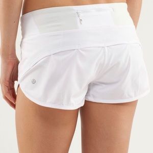 Lululemon White Speed Short